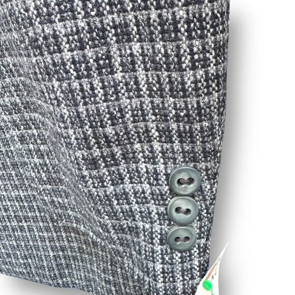 1960s 39L Mens Wool Sport Coat Gray Black Check Star Clothing Co. 3-Button VNTG - Picture 4 of 13